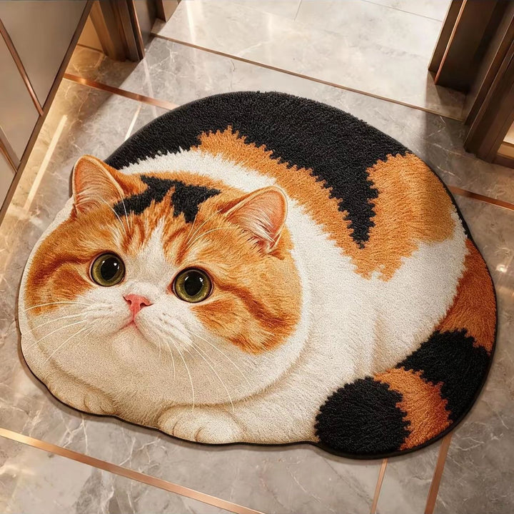 Katzenmotiv rutschfester Badezimmerteppich