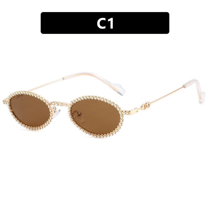 Damen extravagante Sonnenbrille mit originellem Rahmen und modernen Gläsern Karnz