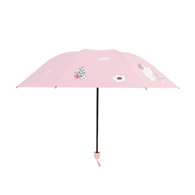 Damen Faltbarer Regenschirm mit niedlichem Elefantenmotiv Karnz