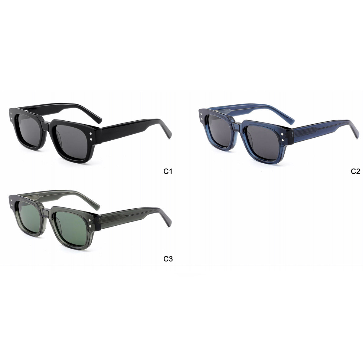 Damen Sonnenbrille im robusten Retro-Stil mit gehärteten Gläsern Karnz