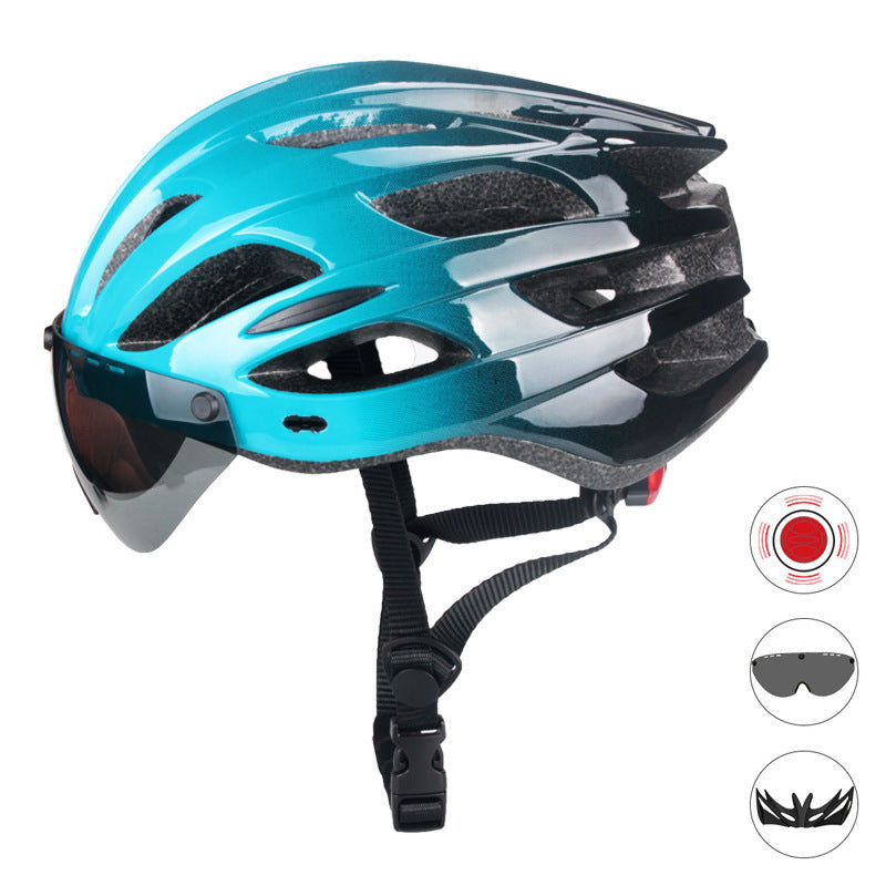 Aerodynamischer Fahrradhelm mit integriertem Visier Karnz