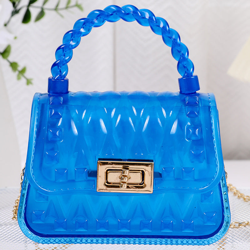 Damen Designer Handtasche mit strukturiertem Kunststoffgewebe Karnz