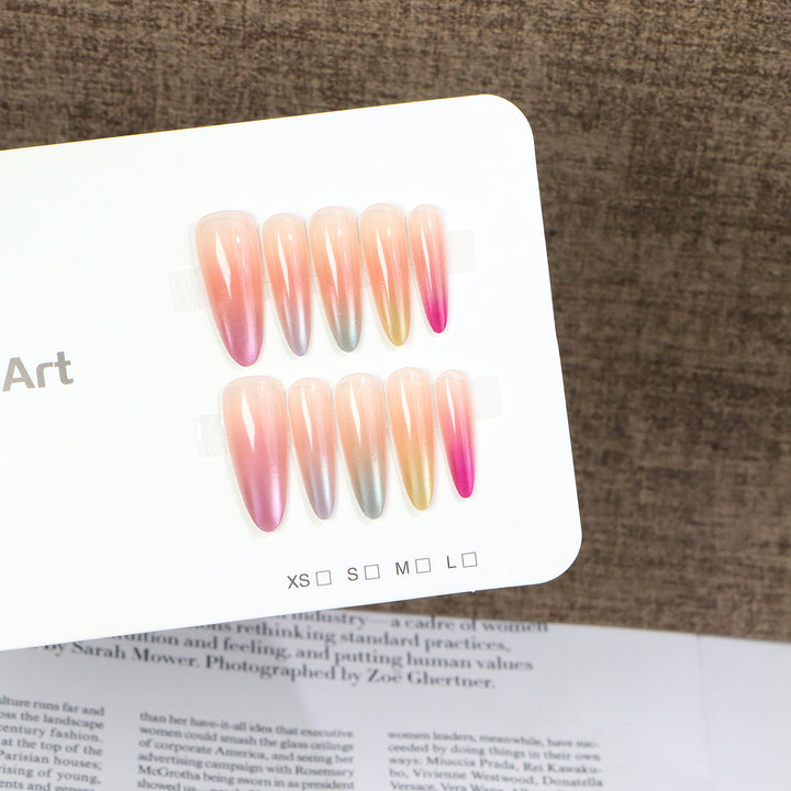 Ombre Gradient Press-On Nail Design Karnz