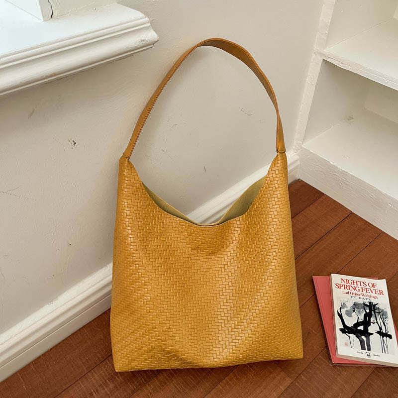 Gewebte Leder Hobo Tasche