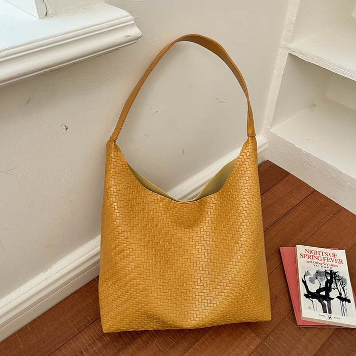 Gewebte Leder Hobo Tasche