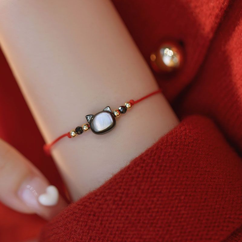 Verstellbares Katzen-Themen Charm-Armband Karnz