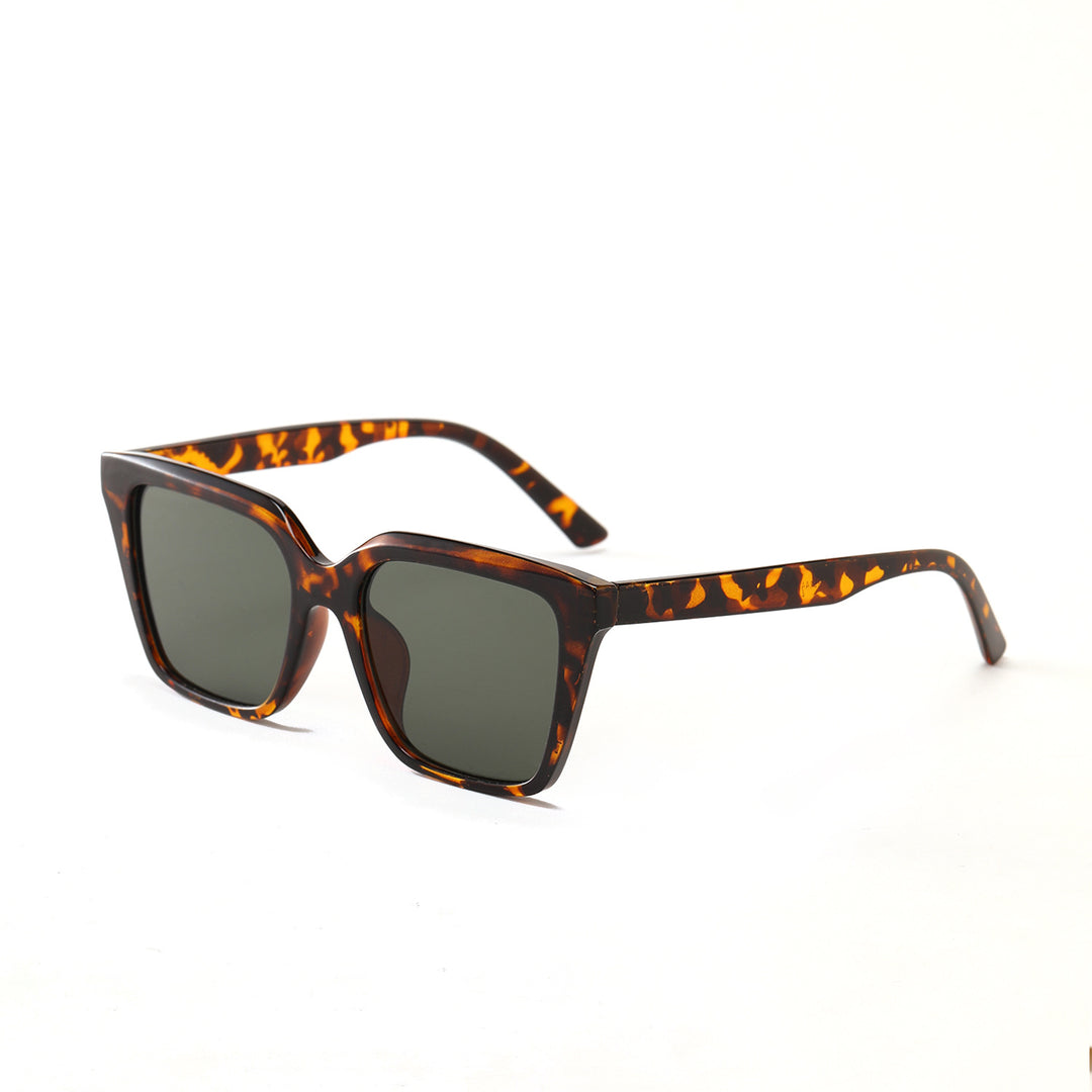 Damen geometrische Sonnenbrille mit schützendem UV-Filter und stylischem Schildpatt-Design Karnz