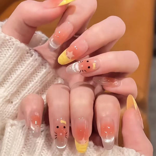 Künstlerisches Press-On-Nagelset Karnz