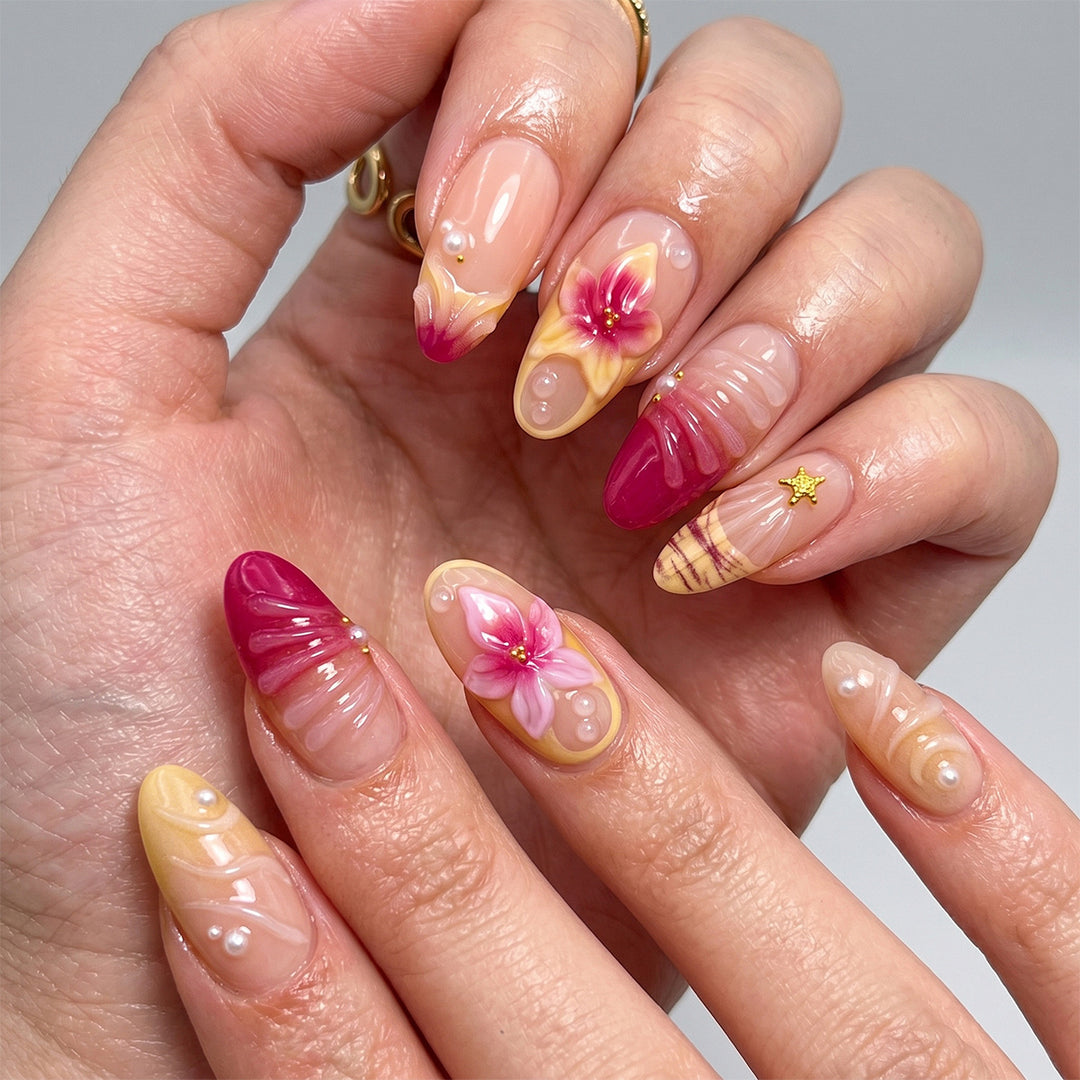 Künstlerisches Press-On Nagelset