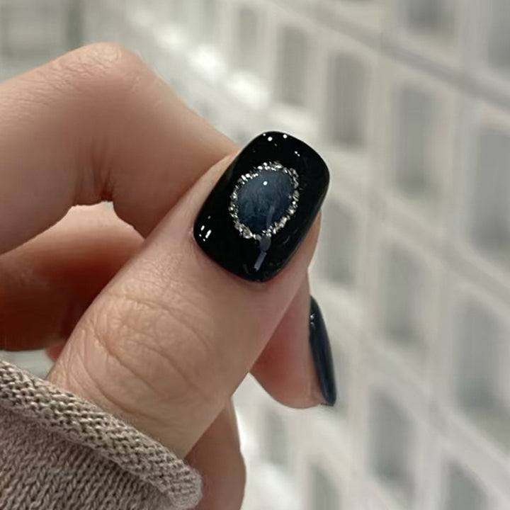Künstlerische Druck-Nägel mit glitzerndem Sternmotiv Karnz