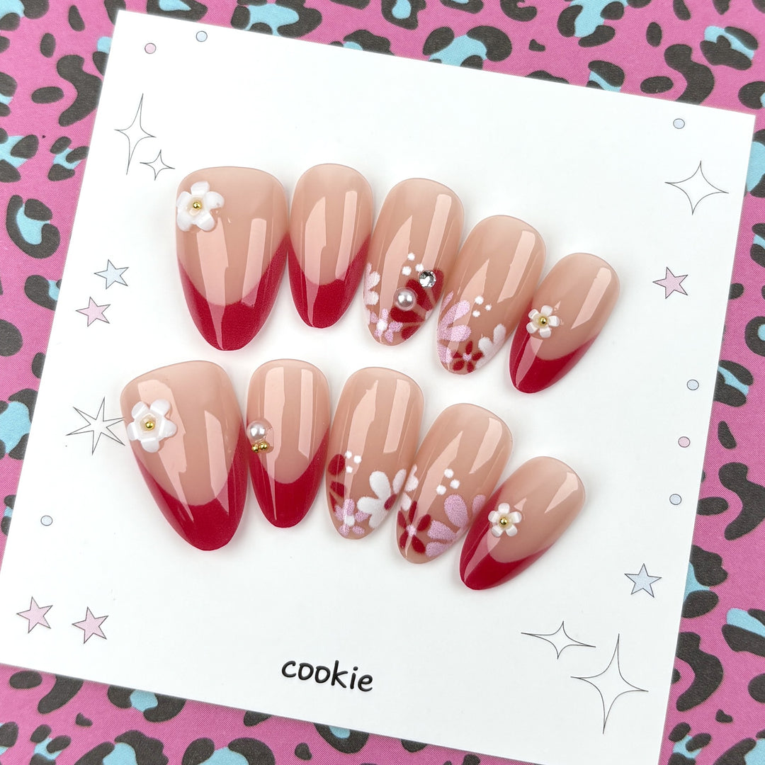 Florales Luxus Nageldesign Set