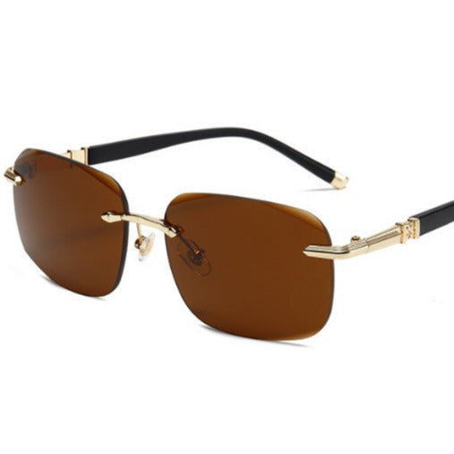 Damen Geometrische Premium-Sonnenbrille mit schmalem Rahmen Karnz