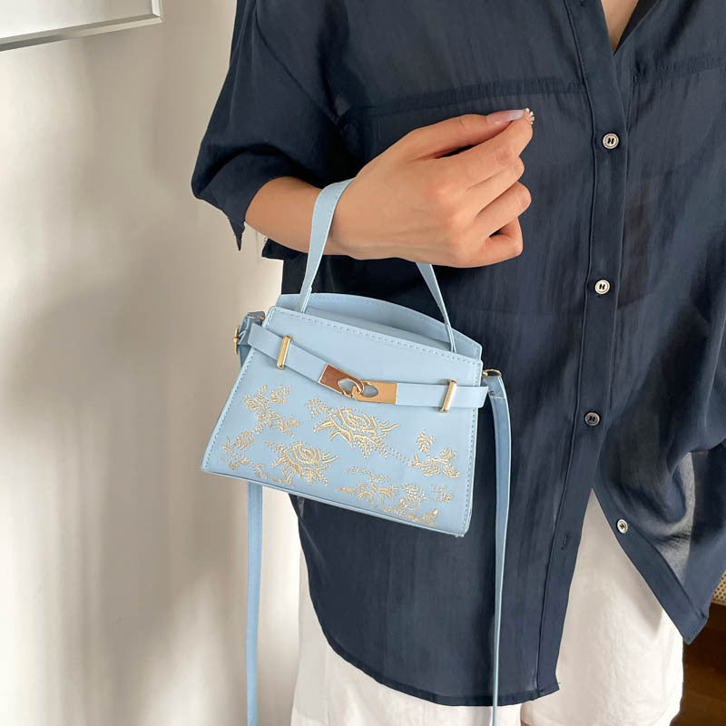 Elegante floral bestickte Handtasche