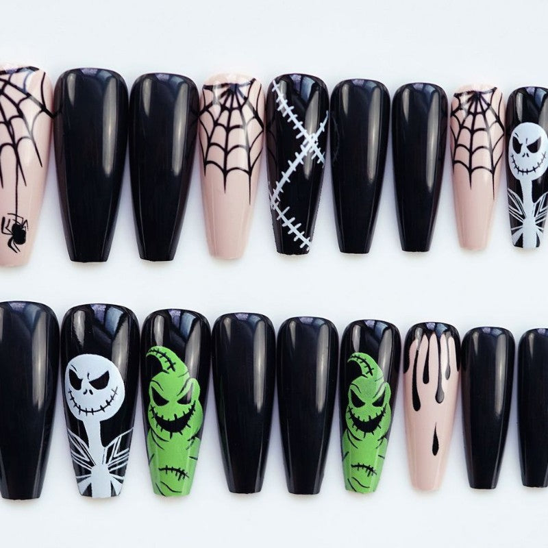 Kreatives Halloween-Themen Press-On Nail Set