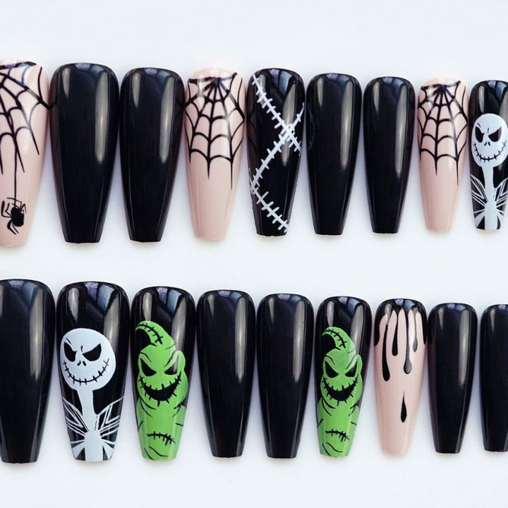 Kreatives Halloween-Themen Press-On Nail Set