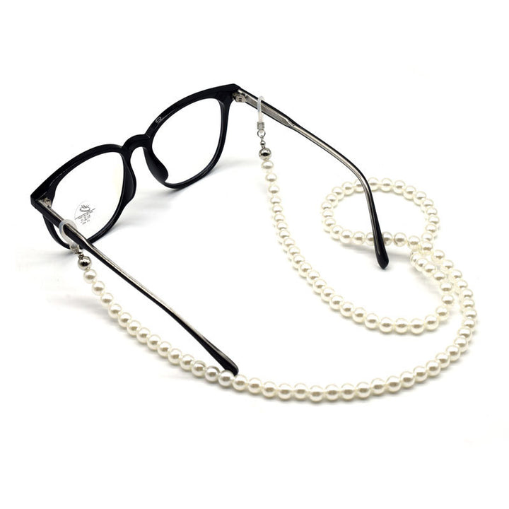 Elegante Perlenbesetzte Brillen Kette Karnz