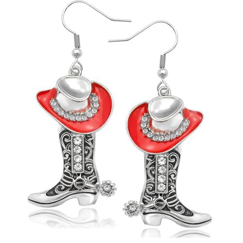 Cowboy Stiefel und Hut Ohrringe Karnz