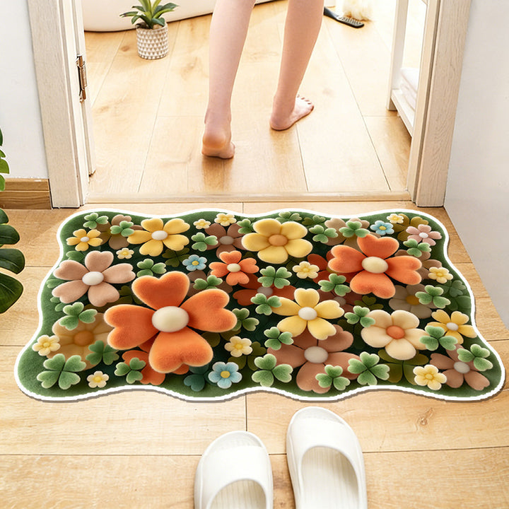 Floral-Themed Wasserdichte Teppich