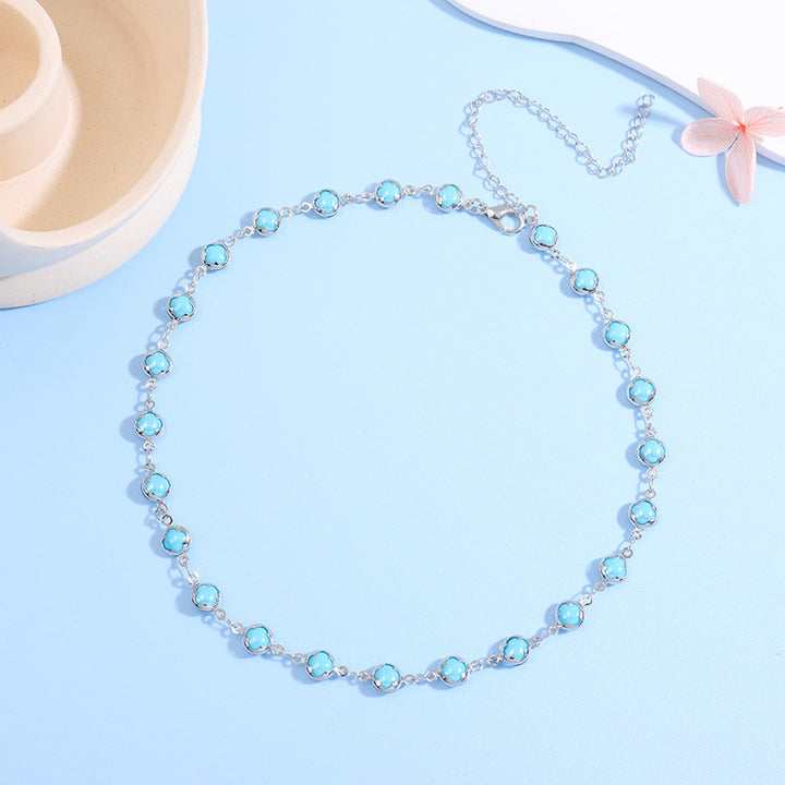 Floral Charm Choker Halskette Karnz 1788164322