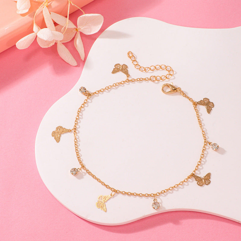 Schmetterlings Charm Fußkette Karnz