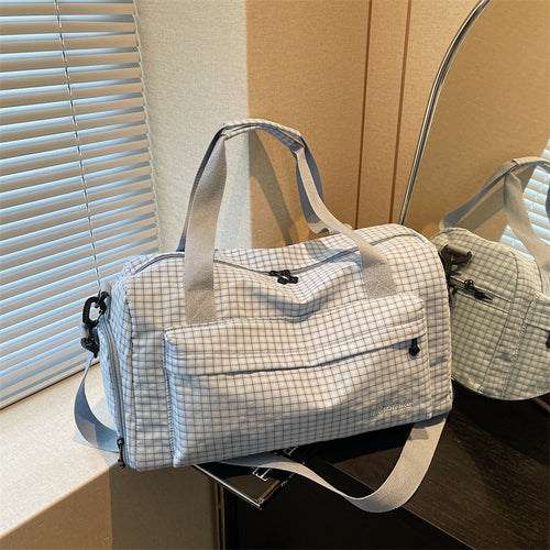 Gittermuster Reis-Dufflebag Karnz