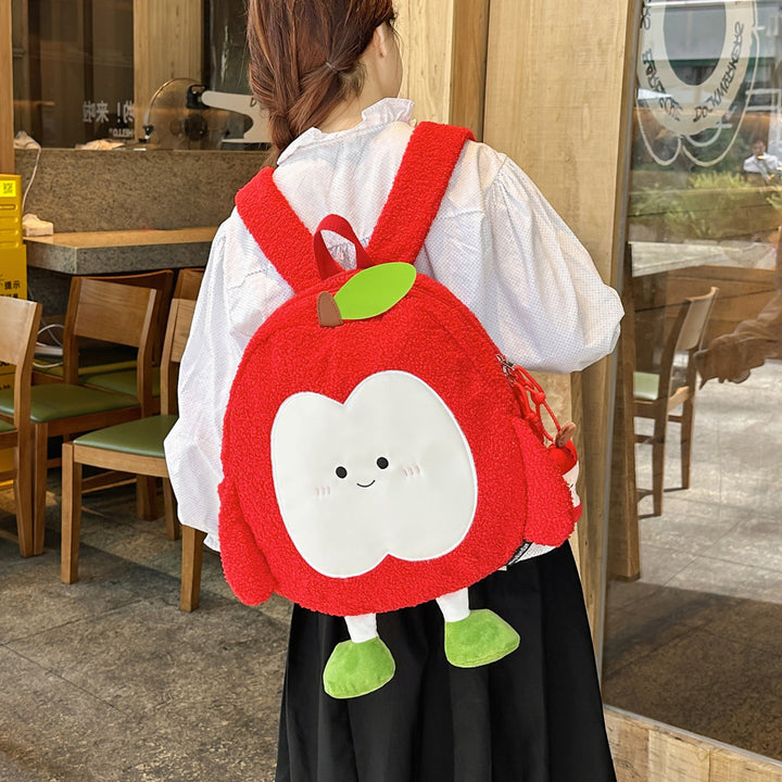Plüsch-Apfel-Rucksack mit Tierischem Charme Karnz