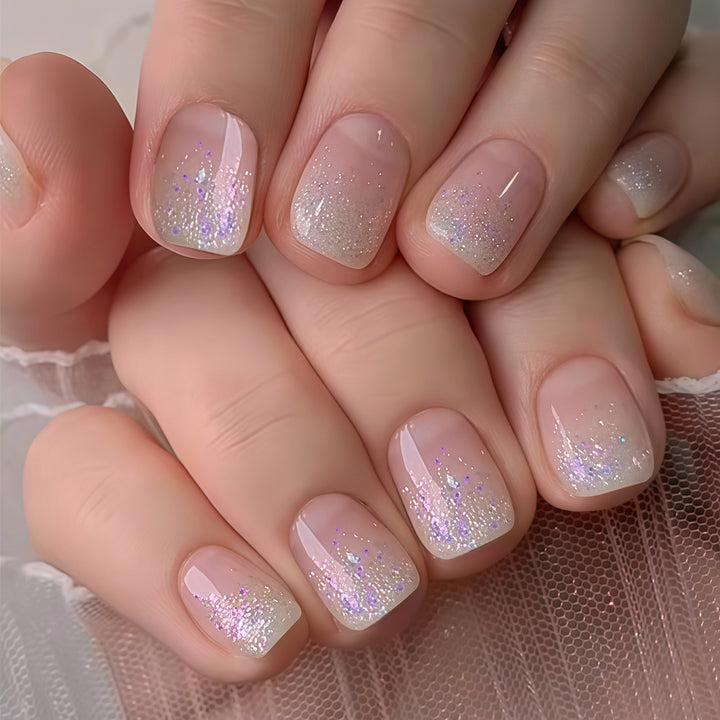 Glitter Gradient Press-On Nagelset Karnz