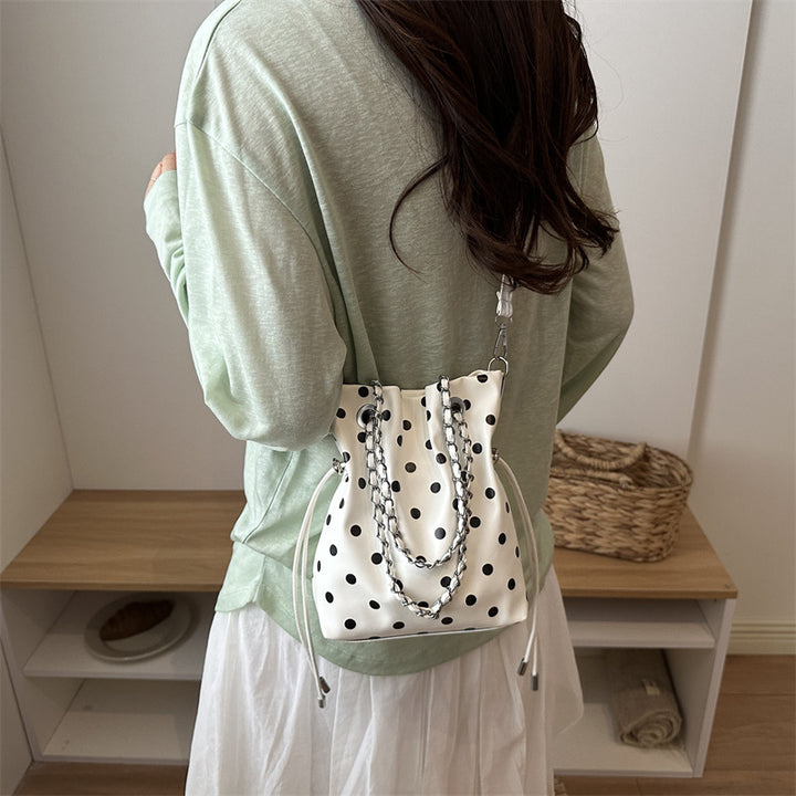 Punkte Drawstring Eimer Handtasche