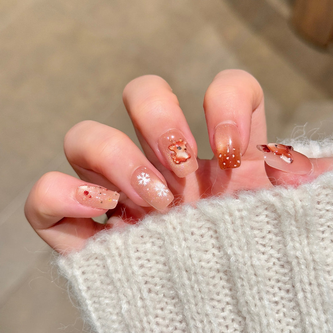 Festliche Charakter-Themen Presse-auf-Nagelkunst Karnz