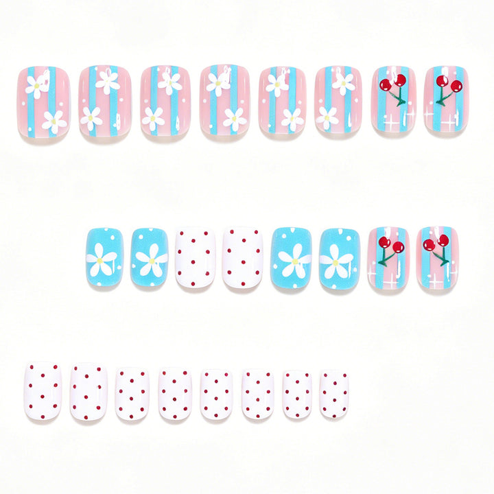 Kreatives florales Nagelkunst-Set Karnz
