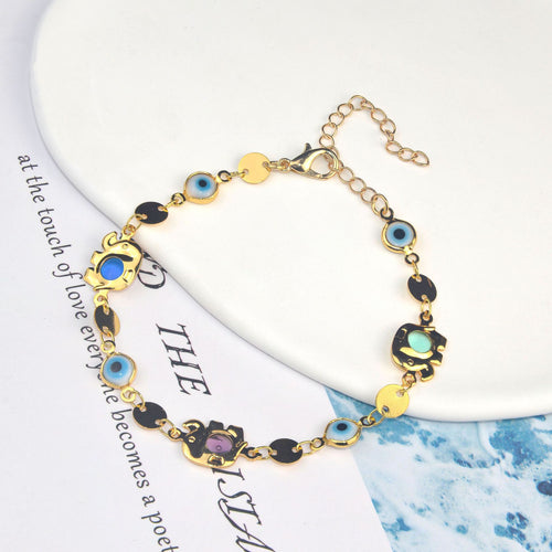 Bunte Eye Charm Statement Halskette Karnz