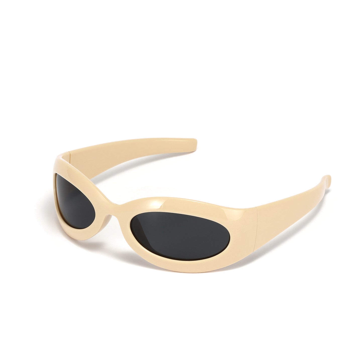 Damen modische retro Sonnenbrille im trendigen ovalen Design Karnz