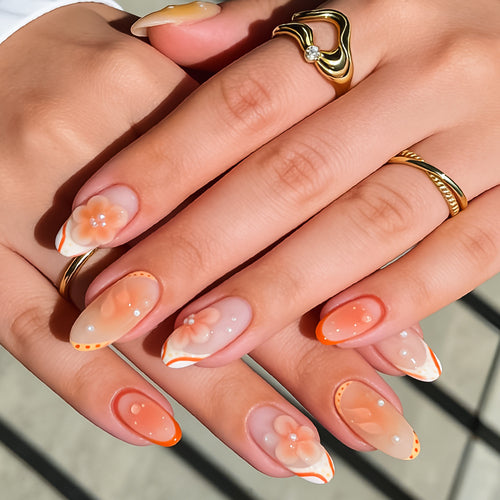 Floral Gel Press-On Nail Set Karnz