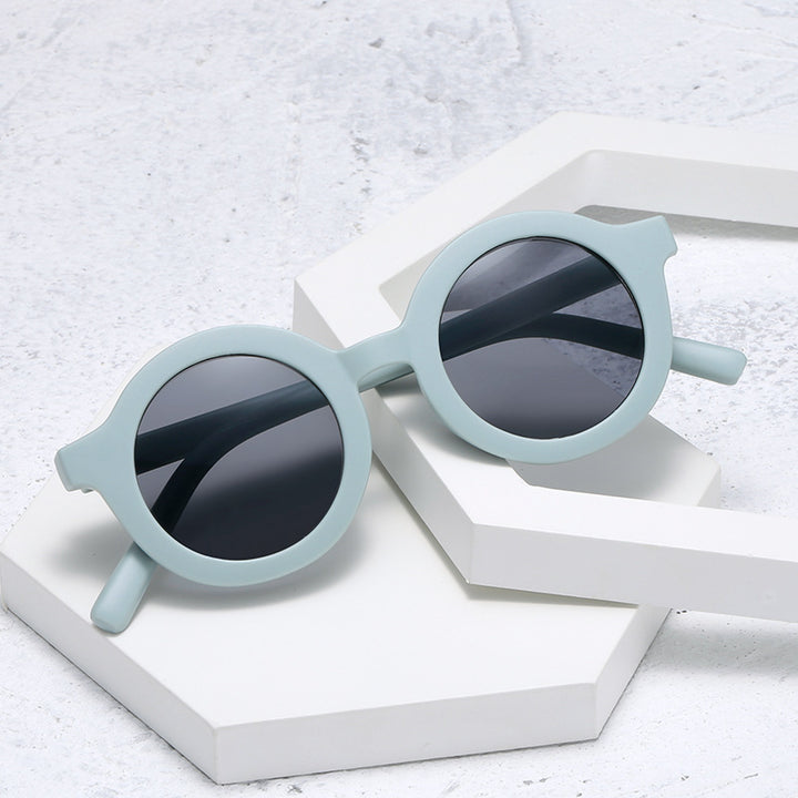 Damen stylische runde Sonnenbrille mit modernem Kunststoffrahmen Karnz