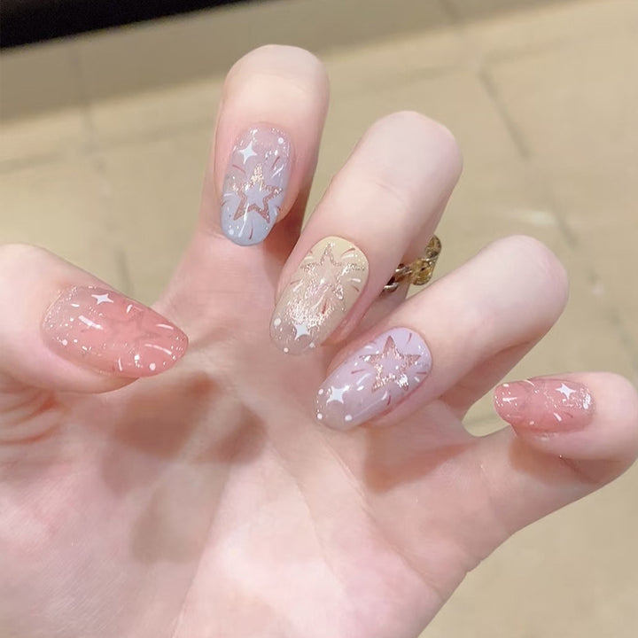 Dekorative Glitzernde Press-On Nail Tips Karnz