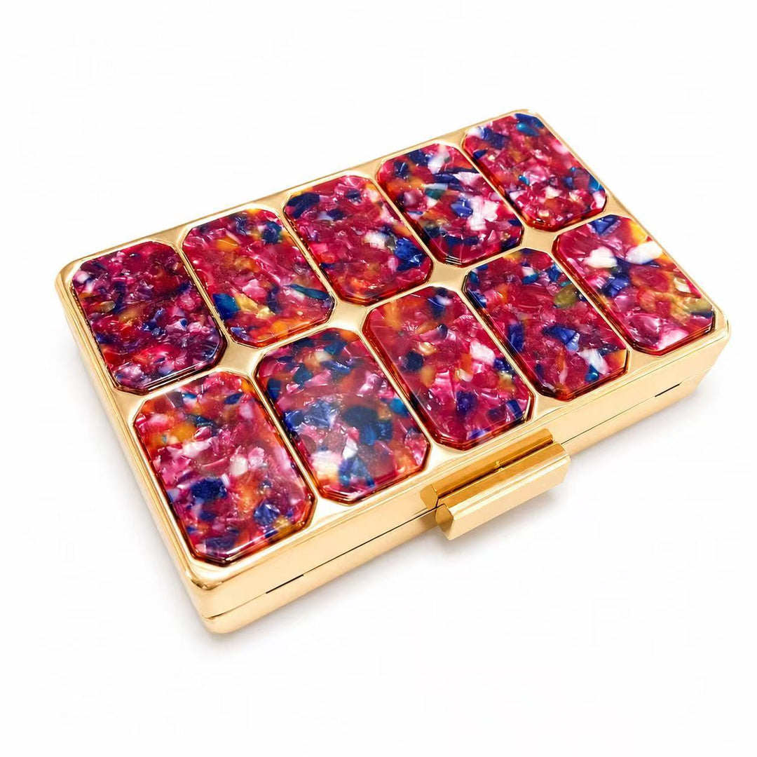 Künstlerische Acryl-Clutch