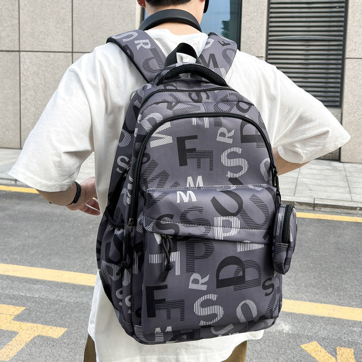 Stylischer Rucksack mit Buchstabenaufdruck Karnz