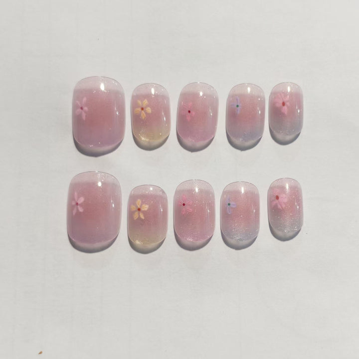 Blumenmotiv Nagelkunst Set Karnz