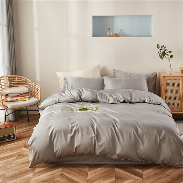 Premium Satin-Feel Bettwäsche- und Kissenbezug-Set mit verstecktem Reißverschluss