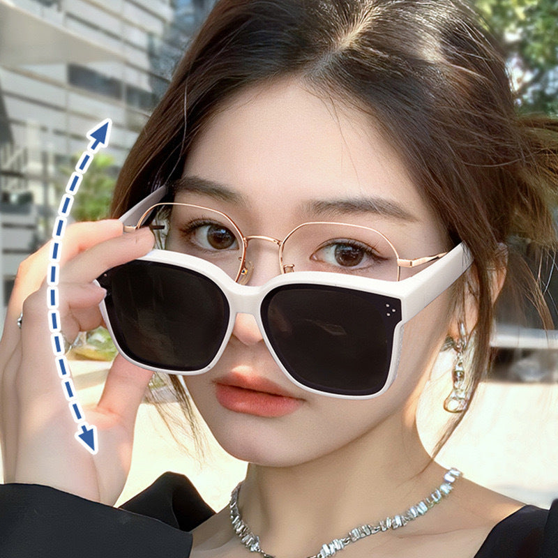 Damen modische quadratische Sonnenbrille mit UV-Schutz und komfortablen Bügeln Karnz