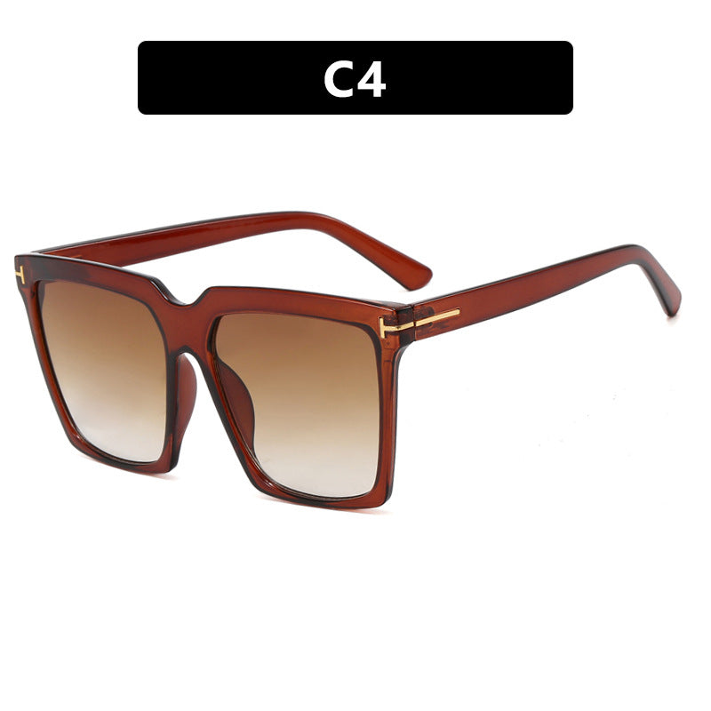 Damen quadratische Sonnenbrille mit elegantem Metallakzent Karnz