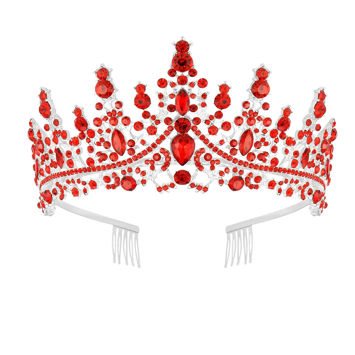 Damen Strass Tiara mit funkelnden Edelsteinen Karnz