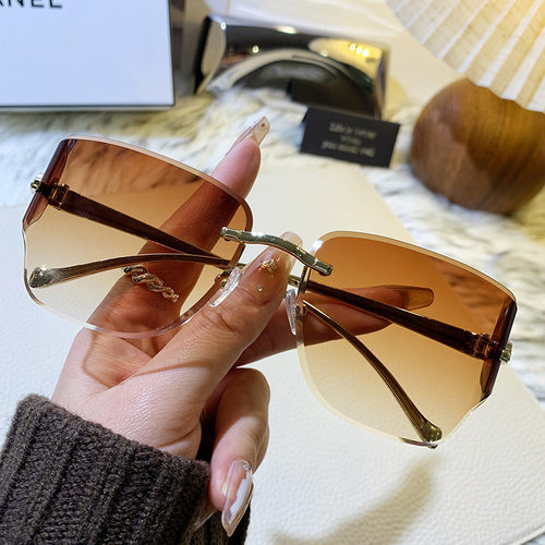 Damen exklusive geometrische Sonnenbrille Karnz