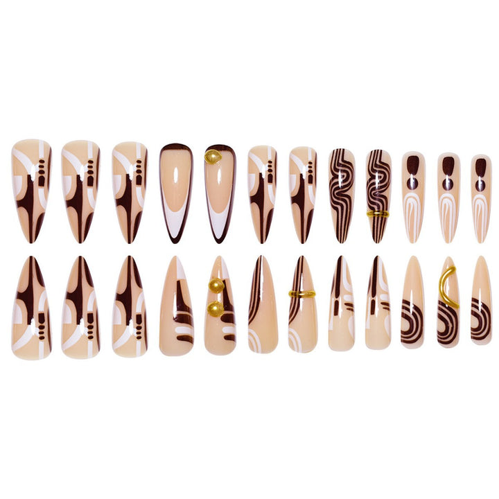 Dekorative Stiletto Press-On Nagelkunst Erweiterungen Karnz