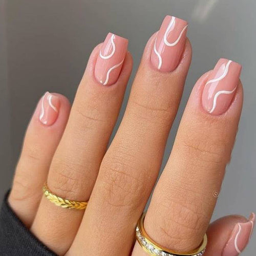Künstlerisches Wellendesign Nagelkunst Karnz