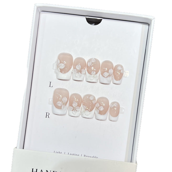 Elegante Blumen Design Druck-Nägel