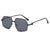 Damen Stylish geometrische Sonnenbrille mit edlem Metallrahmen Karnz