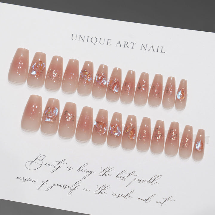 Künstlerische Press-On-Nagelspitzen mit floralem Design Karnz