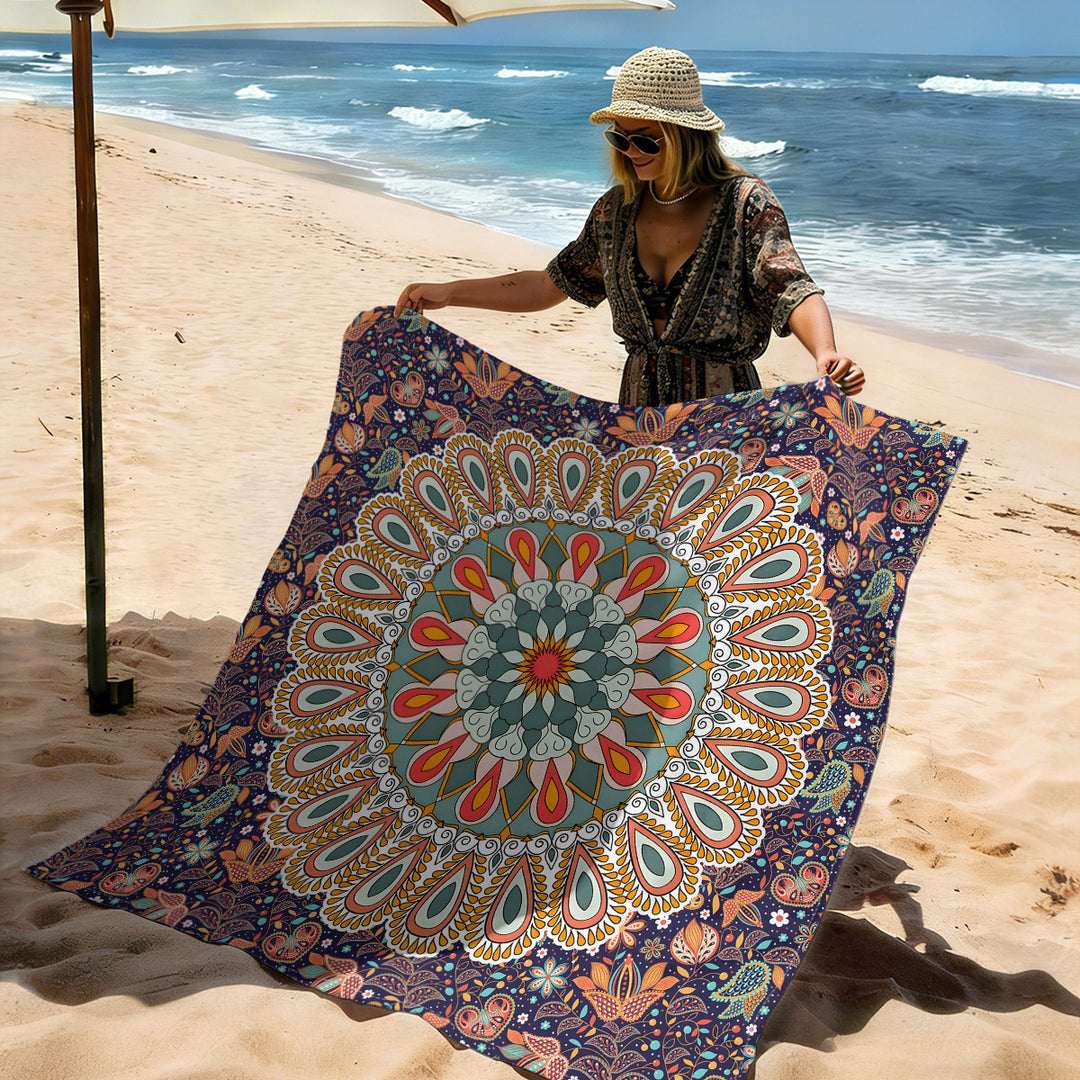Mandala Design Strandmatte Karnz