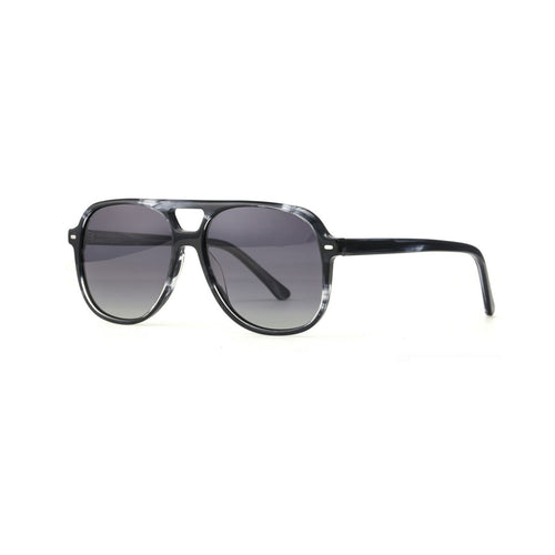 Damen stilvolle quadratische Sonnenbrille mit modernem Schildpatt-Design Karnz